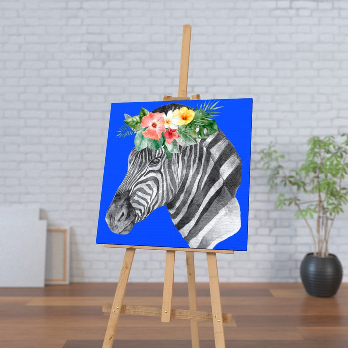 Wall Canvas - Floral Zebra - Print On It