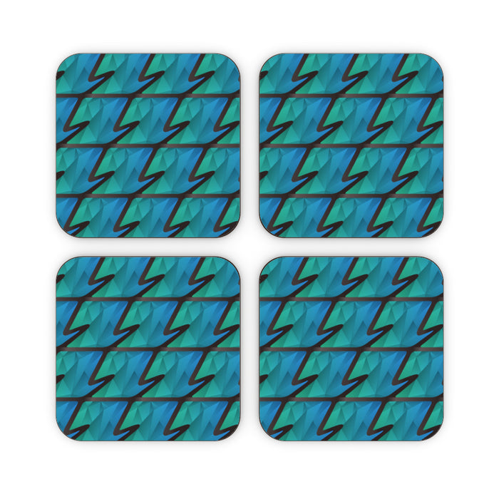 Coasters - Abstract Waves Blue/Green - printonitshop