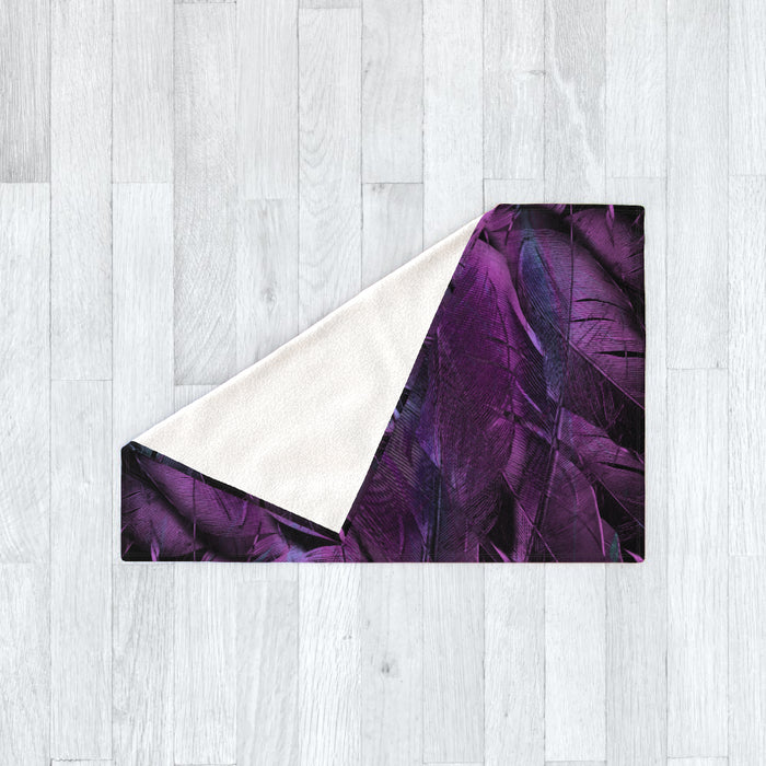 Blanket - Purple Feathers - printonitshop