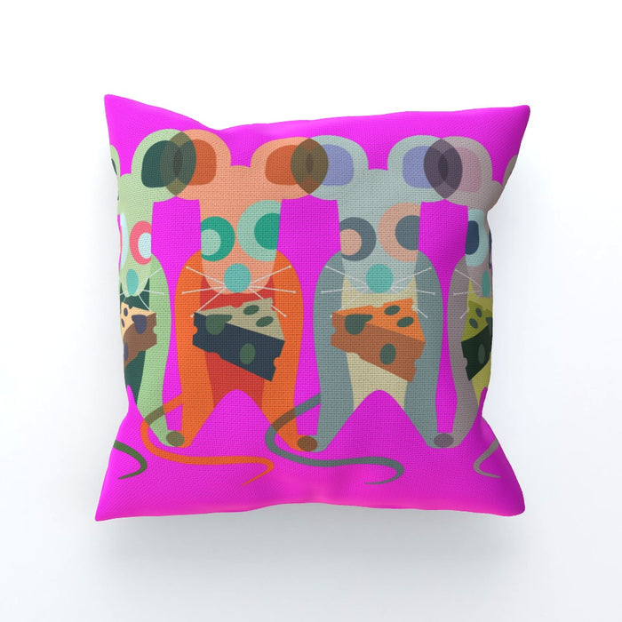 Cushions - Mice on Pink - printonitshop