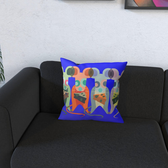 Cushions - Mice on Blue - printonitshop