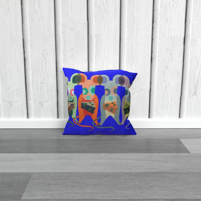 Cushions - Mice on Blue - printonitshop