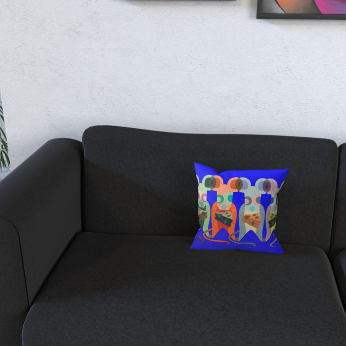 Cushions - Mice on Blue - printonitshop