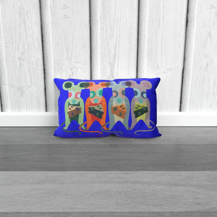 Cushions - Mice on Blue - printonitshop