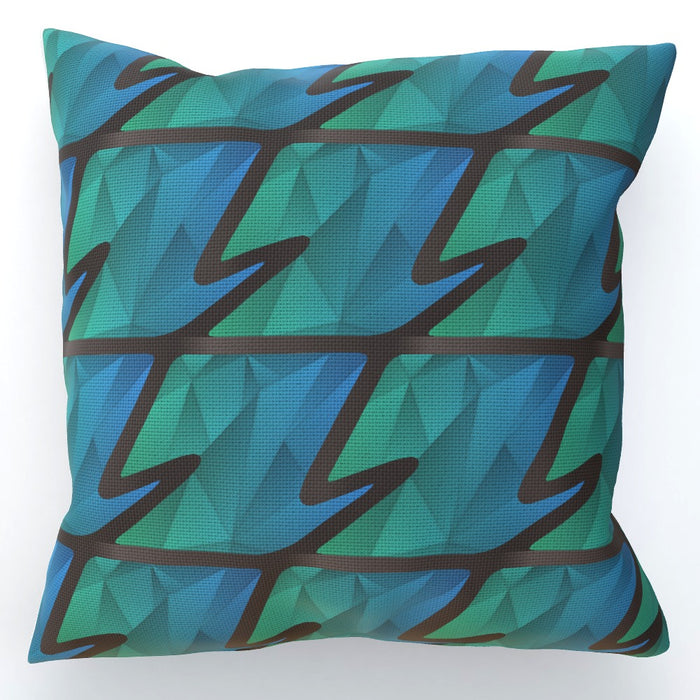 Cushions - Abstract Waves Blue / Green - printonitshop