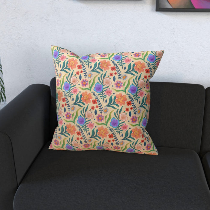 Cushions - Very Floral Yellow - printonitshop