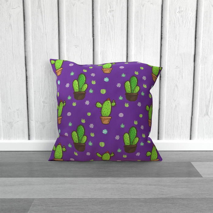 Cushions - Cactus on Purple - printonitshop